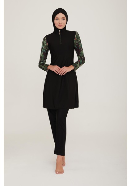 Kadın Uzun Kol Harry Siyah Tesettür Mayo 4C4T2N5