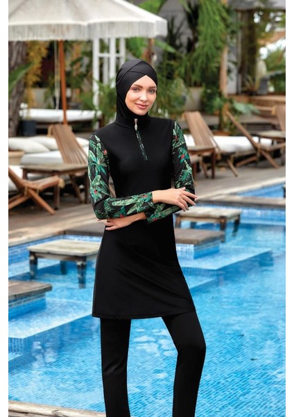 Kadın Uzun Kol Harry Siyah Tesettür Mayo 4C4T2N5 fiyatları