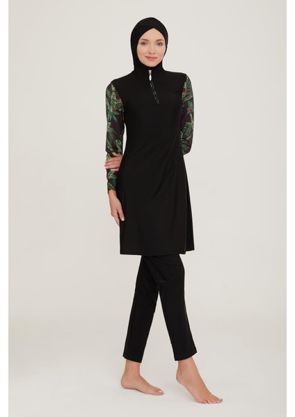 Kadın Uzun Kol Harry Siyah Tesettür Mayo 4C4T2N5 fırsatları