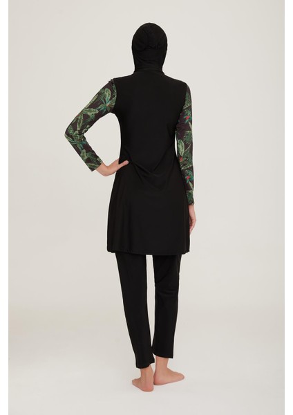 Kadın Uzun Kol Harry Siyah Tesettür Mayo 4C4T2N5 indirimleri