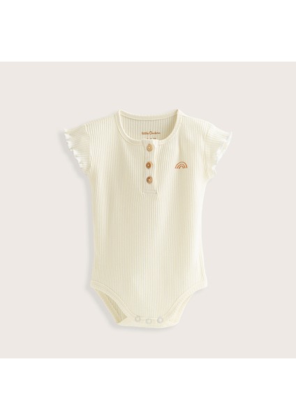 Rainbow Fırfırlı Body Ekru