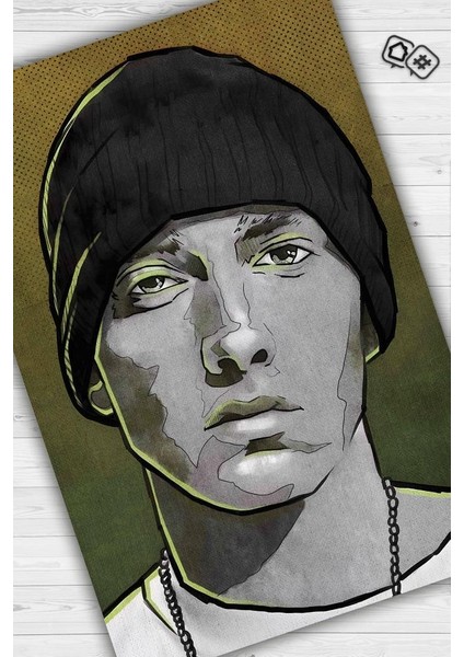 Eminem Çok Renkli Halı Rap Sever Halısı Müzisyine Hediyelik Halı Art Müzik Halı fiyatları
