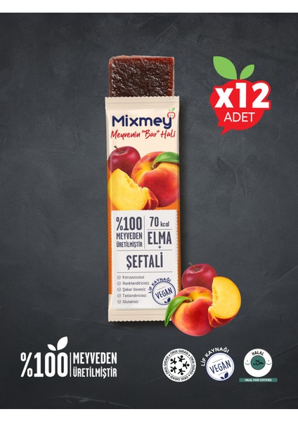 Meyve Bar Şeftali 20 gr x 12 Adet