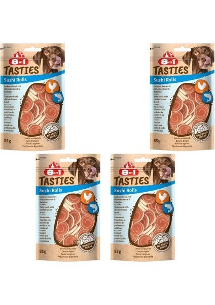 Tasties Sushi Rolls Tavuklu Balıklı Sushi Köpek Ödülü 85 gr x 4 Adet