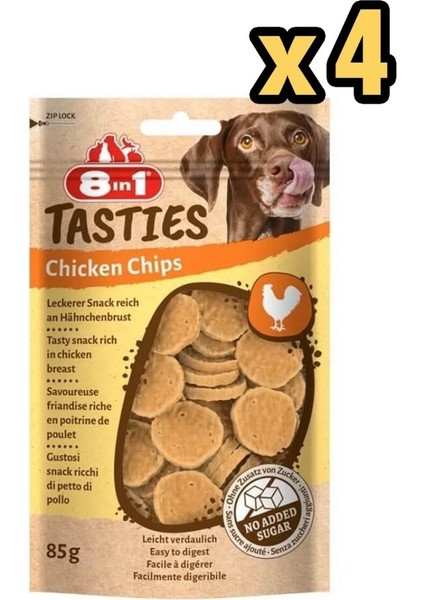 Tasties Chicken Chips Tavuk Cipsi Köpek Ödülü 85 gr x 4 Adet