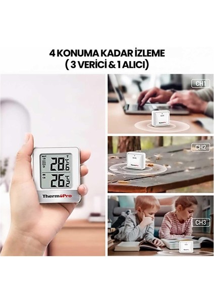 ThermoPro TP200C Wifi İç-Dış Mekan Dijital Sıcaklık Termometre