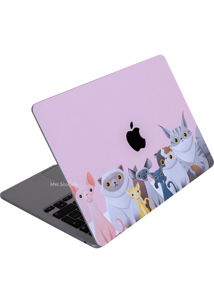 Macbook Pro Kılıf 13inç M1-M2 Sticker Kaplama Laptop Koruyucu A2338 ile Uyumlu Animal03