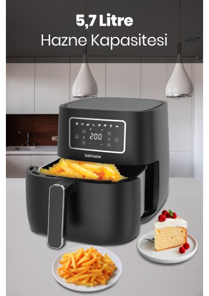 Preto 1700 Watt Xl Dijital Dokunmatik 8 Ön Programlı Airfryer Yağsız Kızartma Sıcak Hava Fritöz