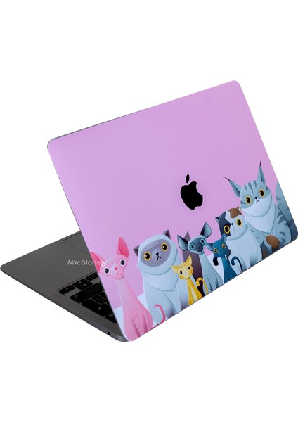 Macbook Air Kılıf Laptop Koruyucu Kaplama Sticker A2179 ile Uyumlu Animal03