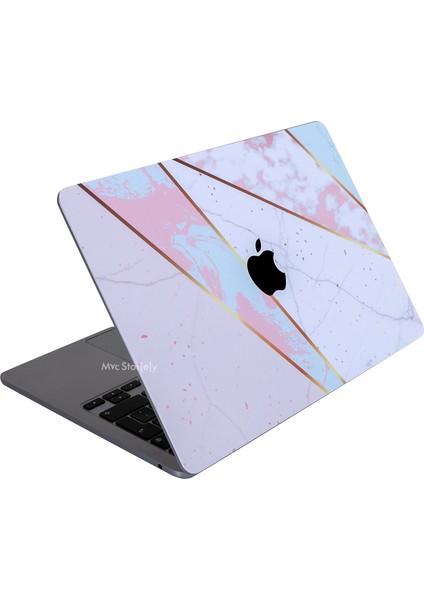 Macbook Air M1 Kılıf Kaplama Sticker Laptop Koruyucu A2337 ile Uyumlu Marble14 fiyatları