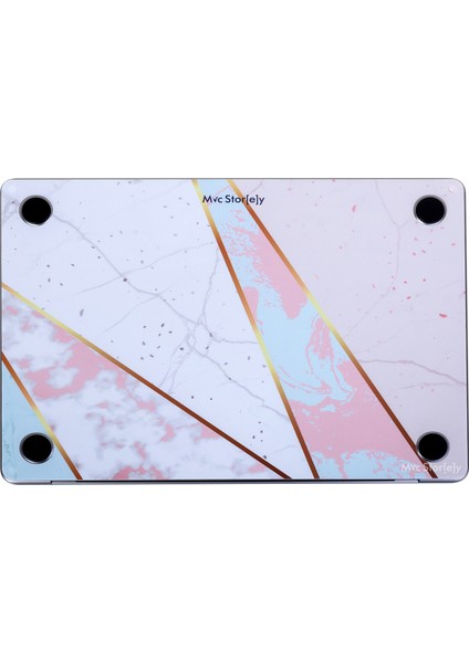 Macbook Air M1 Kılıf Kaplama Sticker Laptop Koruyucu A2337 ile Uyumlu Marble14