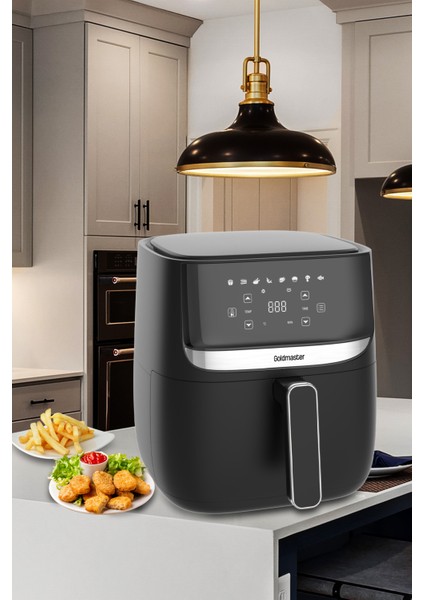 Stilo 1700 Watt Xl Dijital Dokunmatik 8 Ön Programlı Airfryer Yağsız Kızartma Sıcak Hava Fritöz