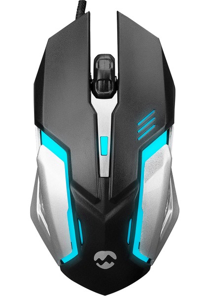 SM-G72 Usb Siyah/Gümüş Işıklandırmalı Oyuncu Mouse