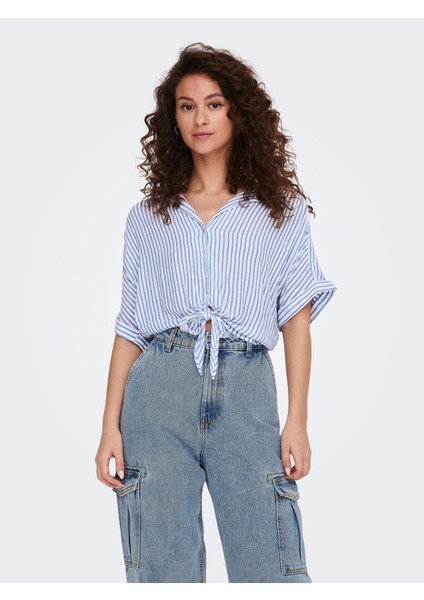 Bayan Önden Bağlamalı Kısa Gömlek 15281497 modelleri