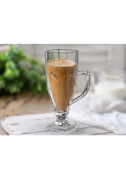 Irish Mocha Latte Bardağı Buzlu Kahve Bardağı Kulplu Bardak Ayaklı Bardak 6 Adet modelleri