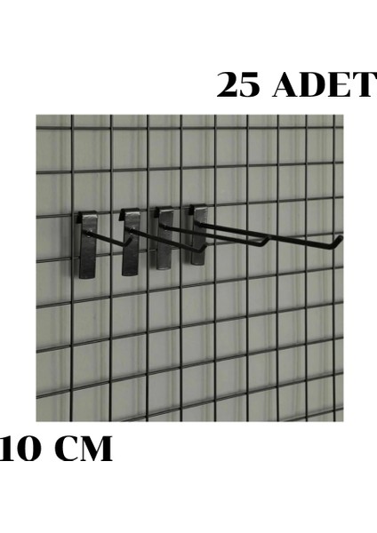 Tel Pano Kancası Raf Askısı 25 Adet 10 cm