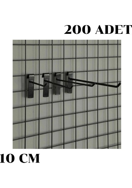 Tel Pano Kancası Raf Askısı 200 Adet 10 cm