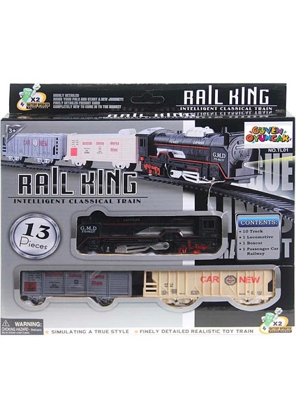 Klasik Tren Seti Rail King 13 Parça fırsatları