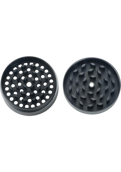 63 mm 4 Katmanlı Mıknatıslı Çinko Alaşım Herbal Grinder Baharat Bitki Ot Tütün Öğütücü Siyah