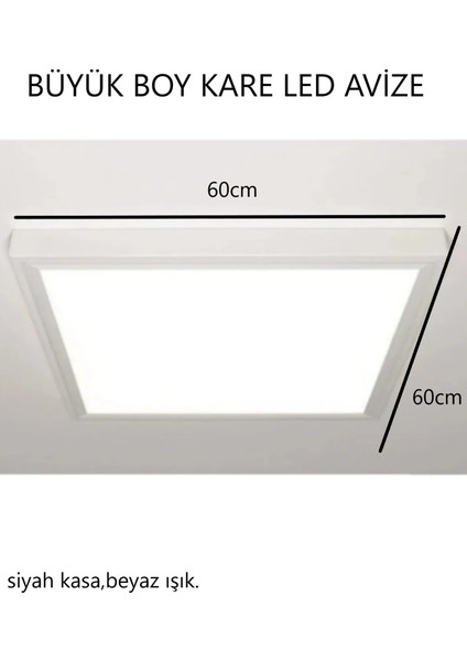 0X60 cm Kare Tavana Sıfır LED Plofenyer Avize Armatür Banyo Tuvalet Balkon LED Glop Armatürü Beyaz