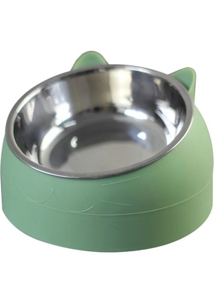 Yeni, Paslanmaz Çelik, Yükseltilmiş Kedi, Köpek Mama ve Su Kapları 400ML