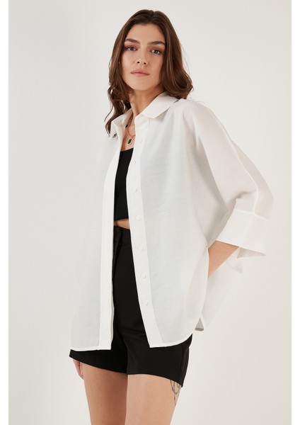 Truvakar Kol Oversize Gömlek Bayan Gömlek 51434402 fırsatları