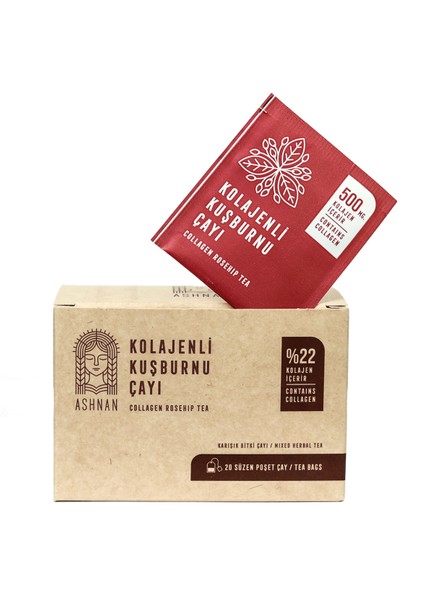 li Kuşburnu Çayı Zarflı 20 Li Süzen Poşet Hidrolize Peptit Tip1 & Tip3 Collagen