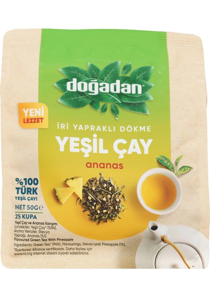 Dökme Yeşil Çay Ananas 50 gr