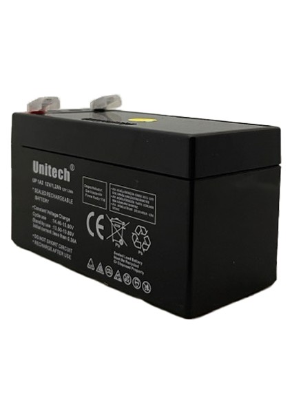 12 Volt 1.2 Amper Bakımsız Kuru Akü