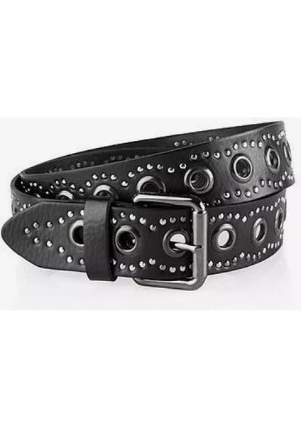 Gothic Punk Metallica Tarzı Zımbalı Kemer