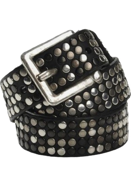 Gothic Punk Metallica Tarzı Zımbalı Kemer