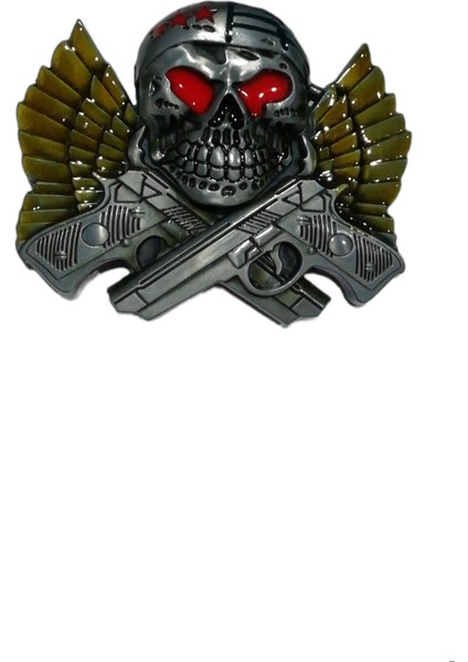 Kovboy Gothic Punk Metallica Tarzı Kuru Kafa Kemer fiyatları