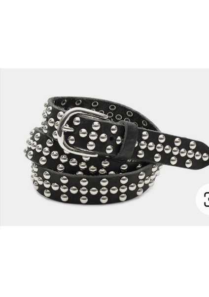 Kovboy Gothic Punk Metallica Tarzı Zımbalı Kemer
