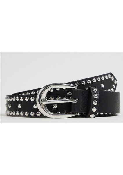Kovboy Gothic Punk Metallica Tarzı Zımbalı Kemer
