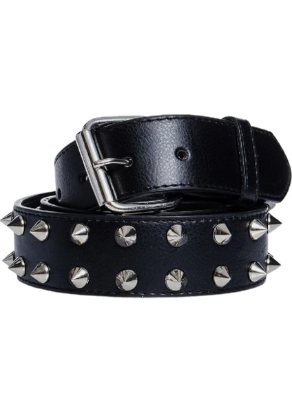 Kovboy Gothic Punk Metallica Tarzı Zımbalı Kemer