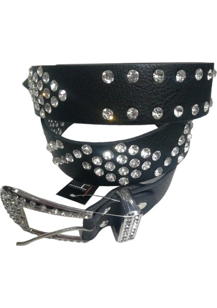 Kovboy Tokalı Bayan Üzeri Full Parlak Taşlı Bayan Kemeri