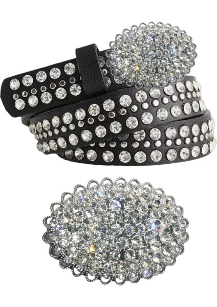 Bayan Üzeri Full Parlak Taşlı Bayan Kemer