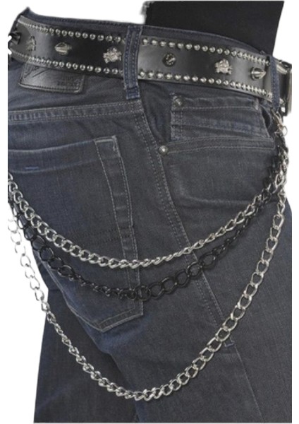 Kovboy Tokalı Gothic Punk Metallica Tarzı Zımbalı Kemer