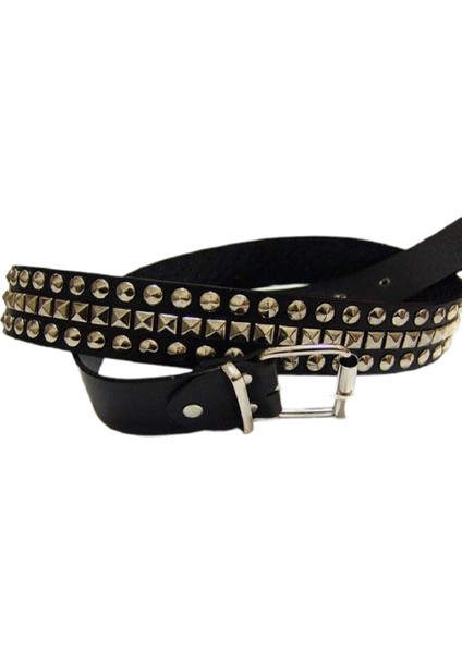 Gothic Punk Metallica Piramit Zımbalı Kemer