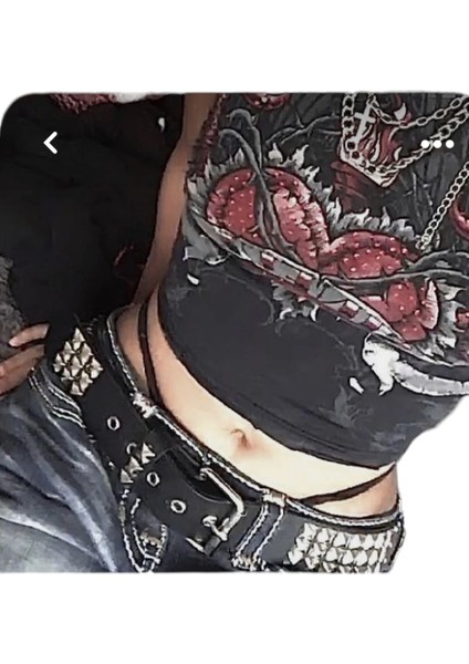 Kovboy Tokalı Gothic Punk Metallica Piramit Zımbalı Kemer