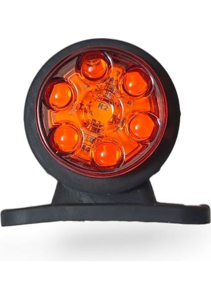 12 Ledli Mercekli Takoz (Kırmızı-Turuncu) 4 Adet 12/24V modelleri