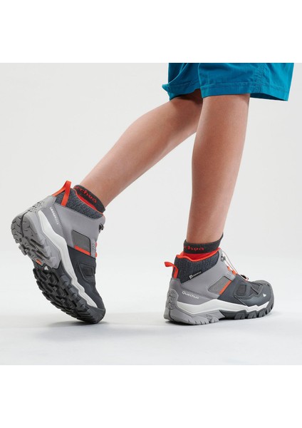 Quechua Çocuk Su Geçirmez Bot - Gri - Crossrock Mıd modelleri