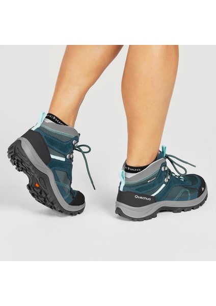 Quechua Kadın Su Geçirmez Outdoor Bot - Turkuaz - Mh100 Mid fırsatları