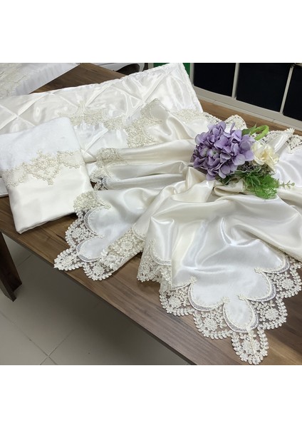 Oya Home Fransız Dantelli Bohça Set - 3 Parça