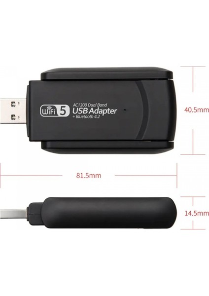 Dual Band USB 3.0 Adaptör Kablosuz Wifi Alıcı AC1300 Wireless Adaptör 2,4g 5g USB 3.0