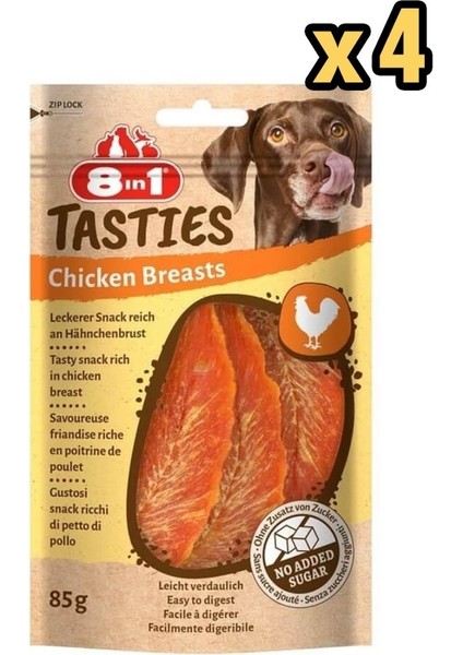 Tasties Chicken Breast Tavuk Göğsü Köpek Ödülü 85 gr x 4 Adet