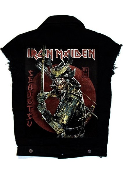 Iron Maiden Senjutsu Siyah Kolsuz Kot Yelek