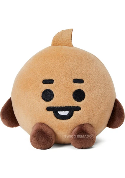 Swico Remado BT21 Shooky Sevimli Karikatür Peluş Oyuncak - Kahverengi (Yurt Dışından)