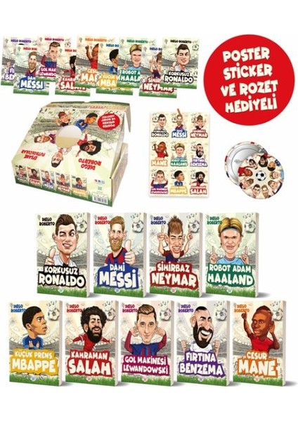 Efsane Futbolcular Kutulu Set (9 Kitap Takım)