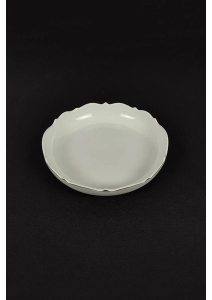 Wave Beyaz Altın Yuvarlak Sunum Tabak 25cm fiyatları